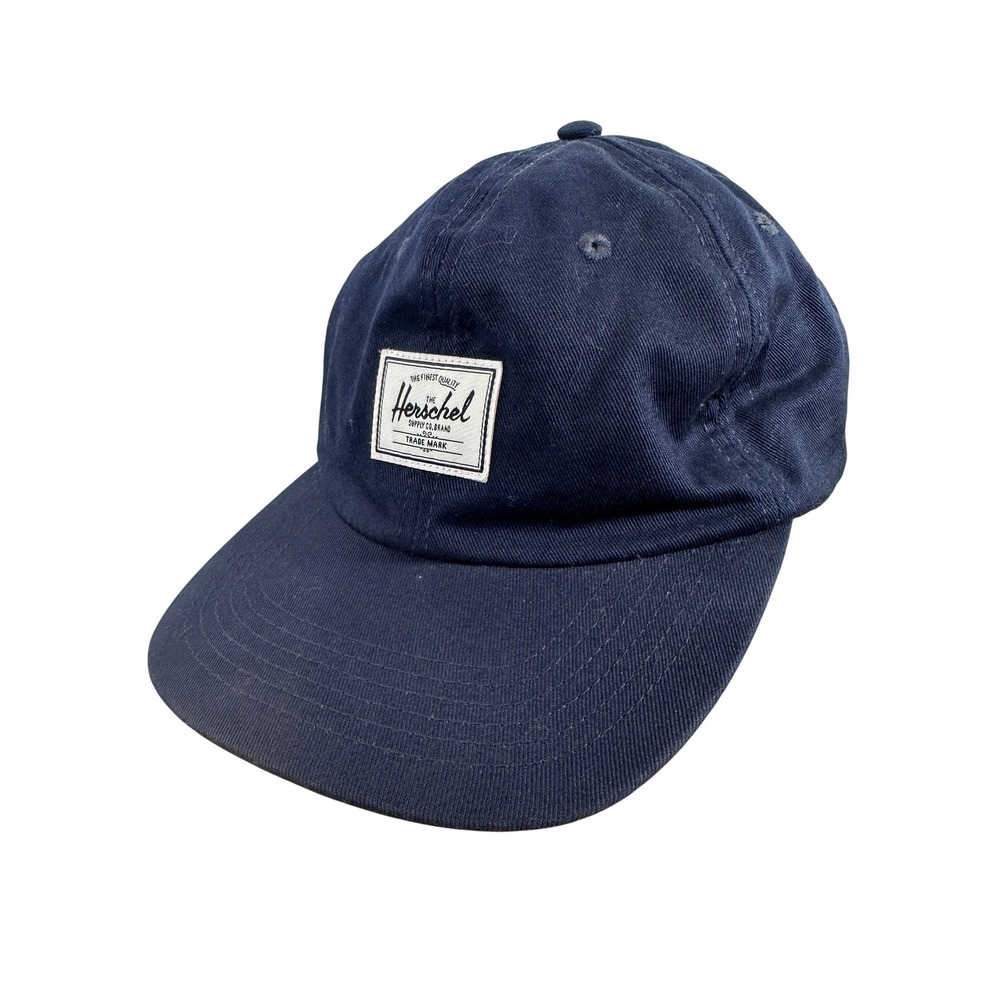 Herschel Supply Co. Navy Blue Snapback Hat Classic Logo‎ Patch Adjustable OSFM